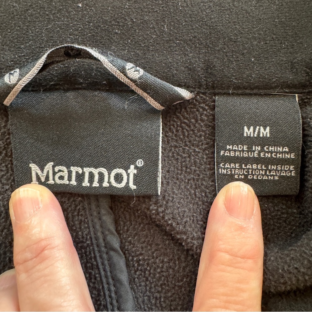 Marmot Full Zip Softshell Jacket Mens Sz M Black Long Sleeve Outdoor Hiking - Picture 5 of 8